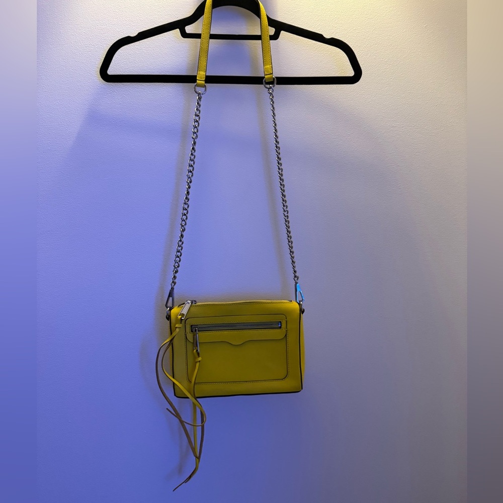 Rebecca Minkoff Saffiano Crossbody in Yellow